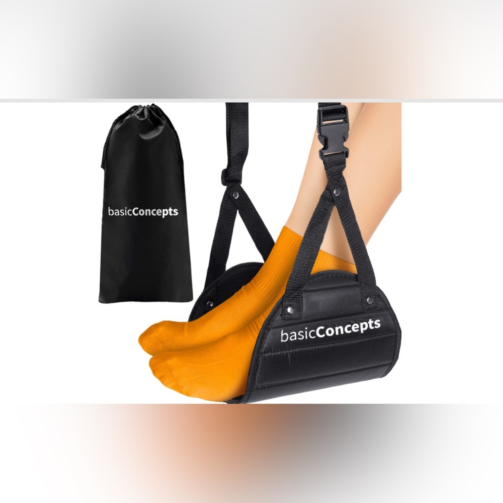Basic Concepts Foot Hammock with Black and Orange Design